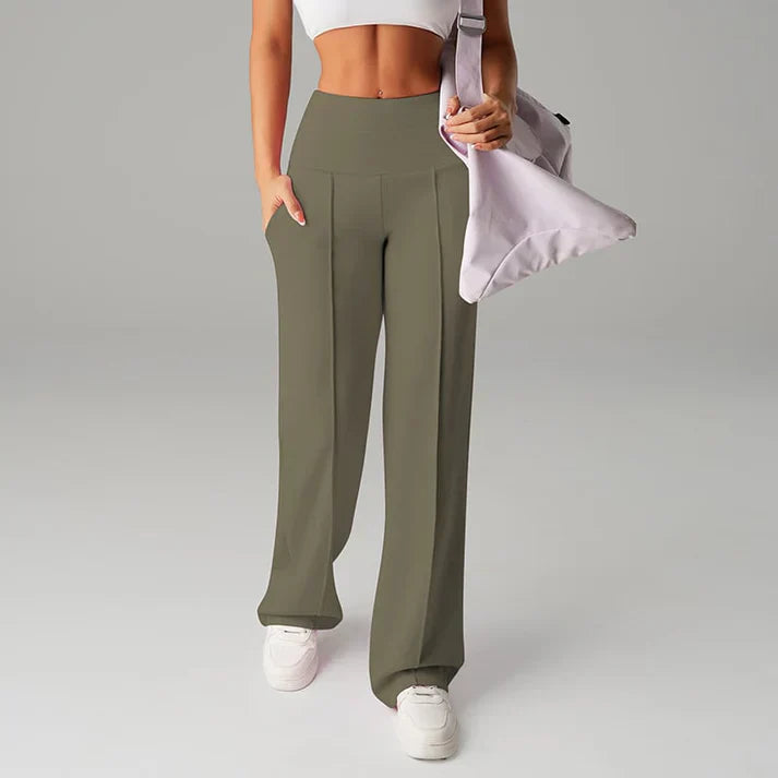 Alba | Hosen mit geradem Schnitt und weitem Bein