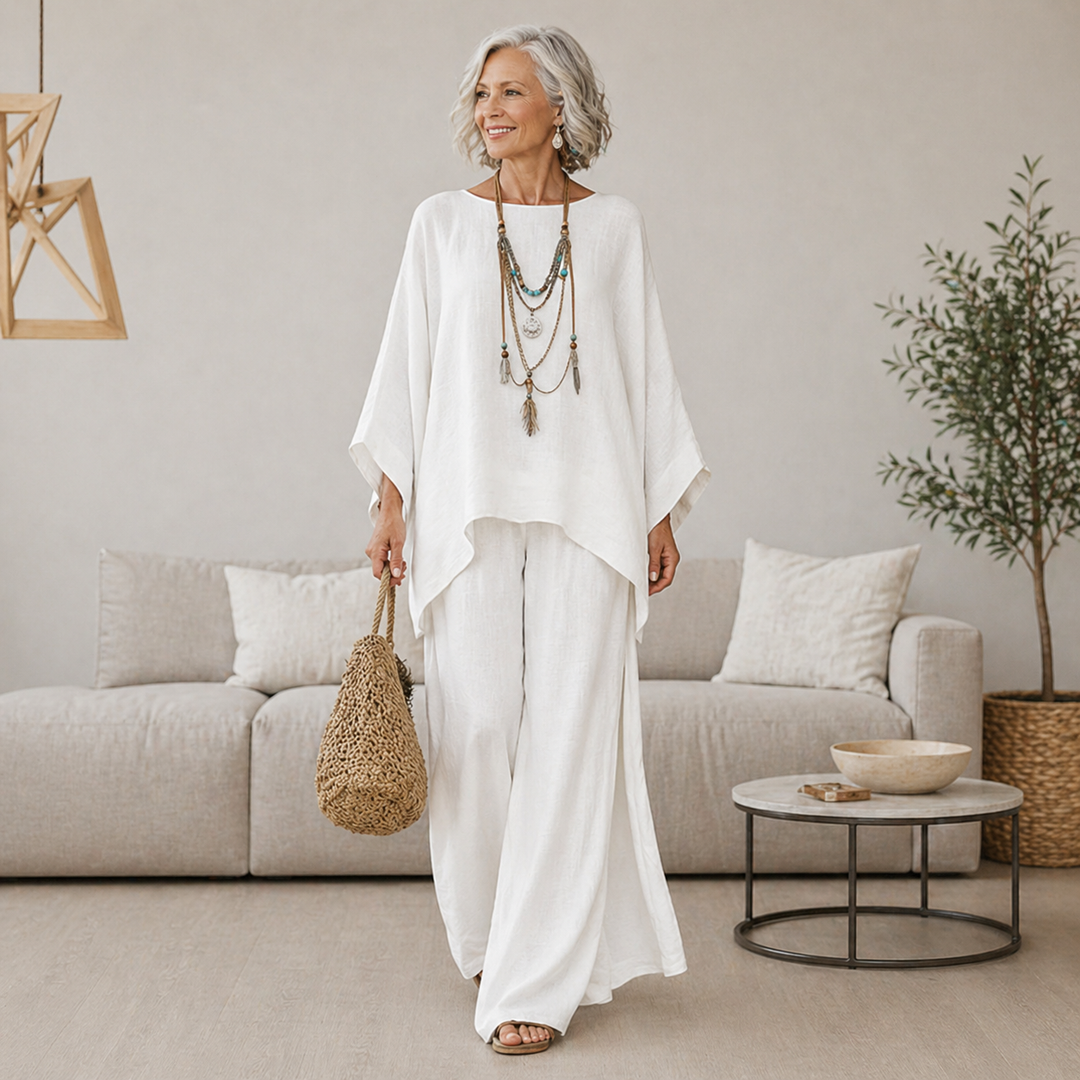 Celeste | Elegantes Leinen-Zweiteiler-Set