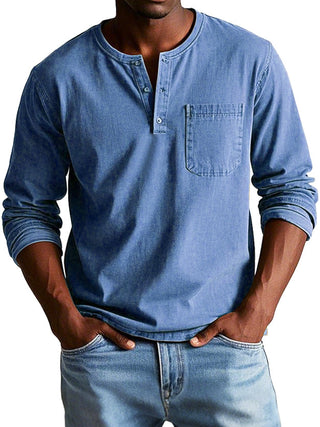 Koen | Zeitlose Langarmshirt mit Henley-Ausschnitt