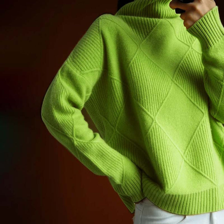 Kylie | Strukturierter Rollkragenpullover