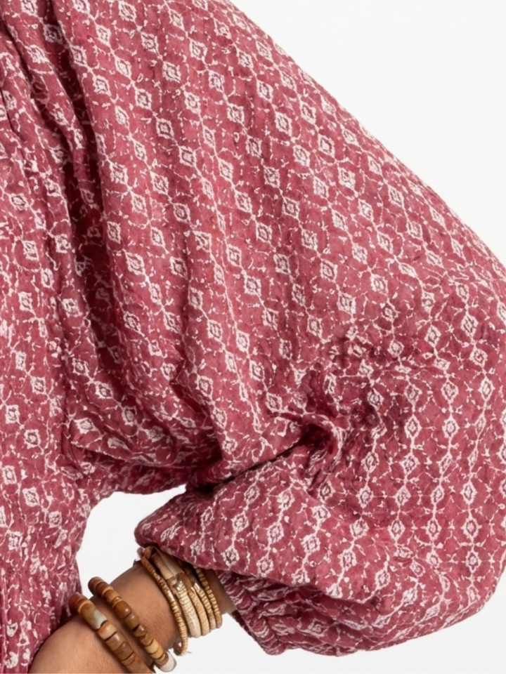NAEL BERLIN | Geometrisches Boho-Midikleid zum Binden Isabelle