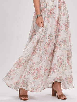 Guinevere | Florales Druck Fließendes Midikleid