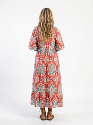 NAEL BERLIN | Boho-Midikleid mit Kaschmir-Print Martine