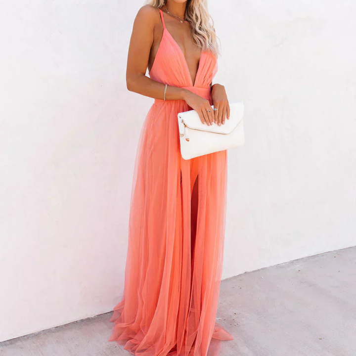 Ginevra | Maxikleid in Koralle