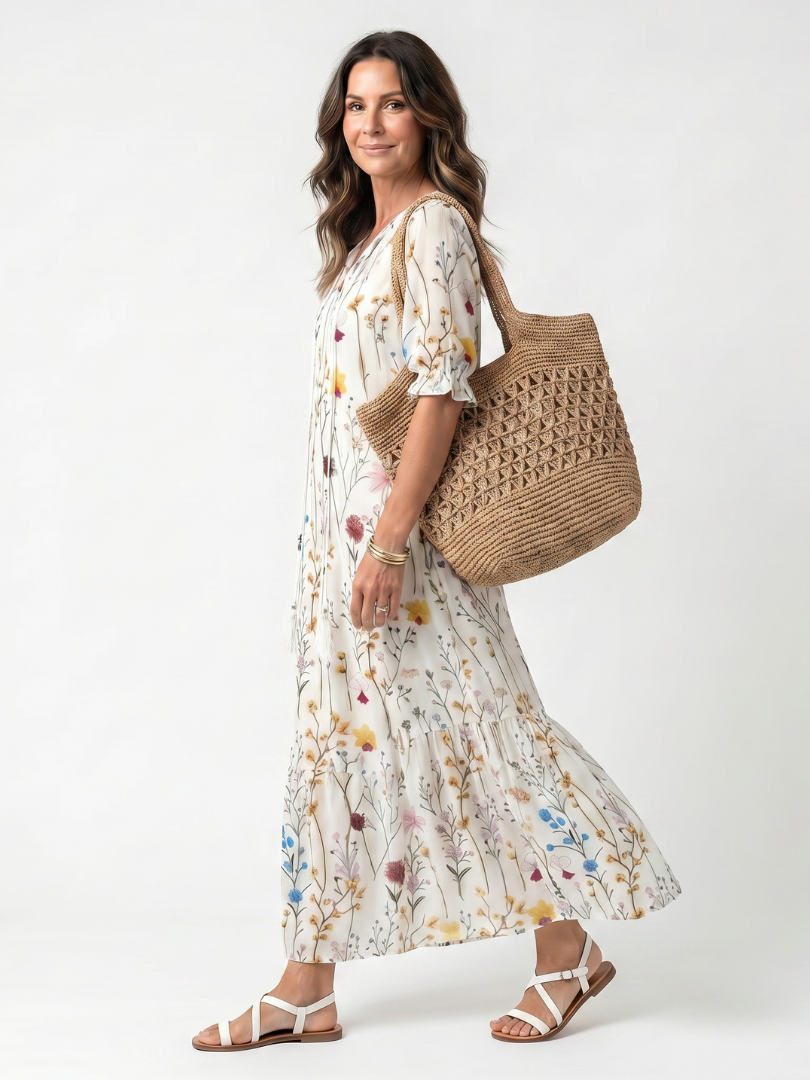 NAEL BERLIN | Boho-Midikleid mit Bommeln Nathalie