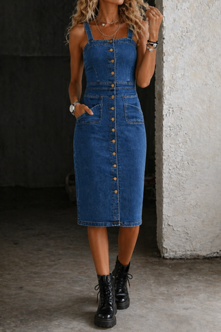 Indira | Jeanskleid mit Knopfleiste