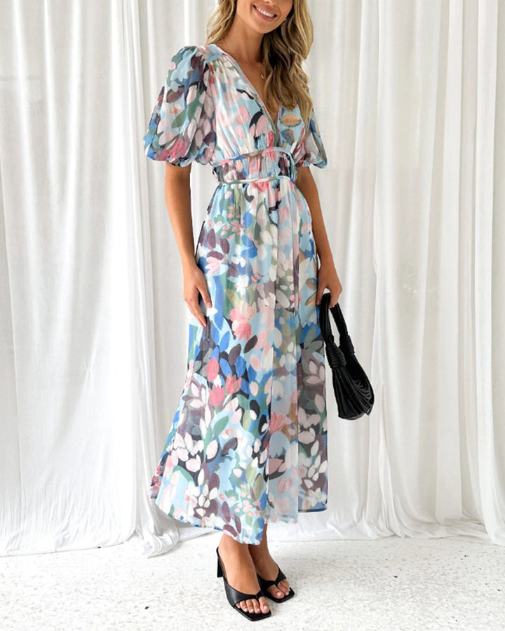 Celine | Feminines Kleid mit Blumenmuster