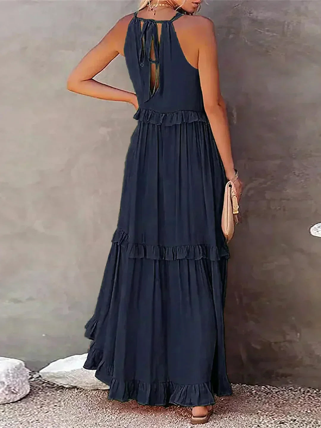 Lou | Elegantes ärmelloses Kleid mit Rüschen