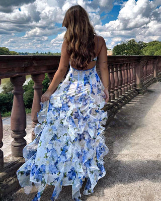 Uri | Florales Midikleid mit Rüschen