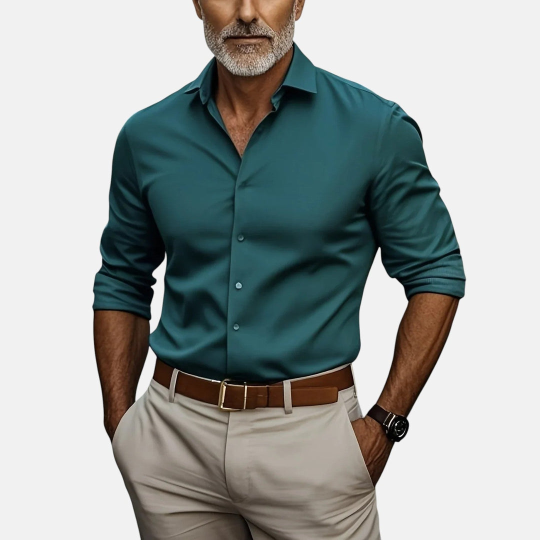 Nael Berlin | Herren Slim Fit Business Hemd mit Knitterfrei
