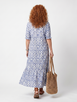 NAEL BERLIN | Fließendes bedrucktes Boho-Midikleid Nicole