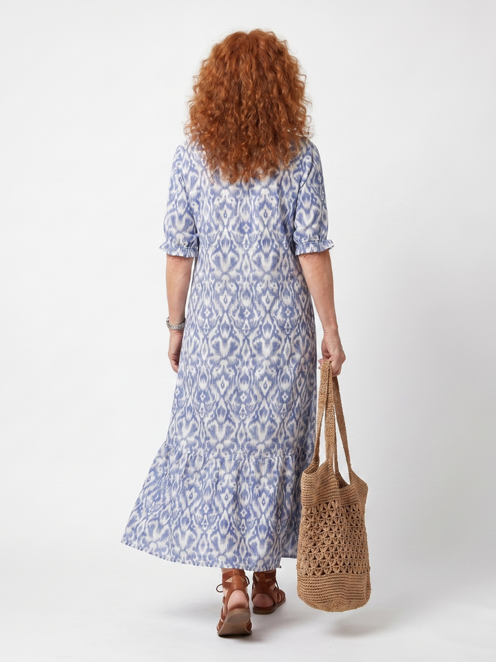 NAEL BERLIN | Fließendes bedrucktes Boho-Midikleid Nicole