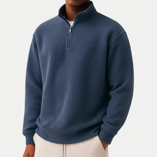 Nael Berlin | Strickpullover mit Troyer-Kragen