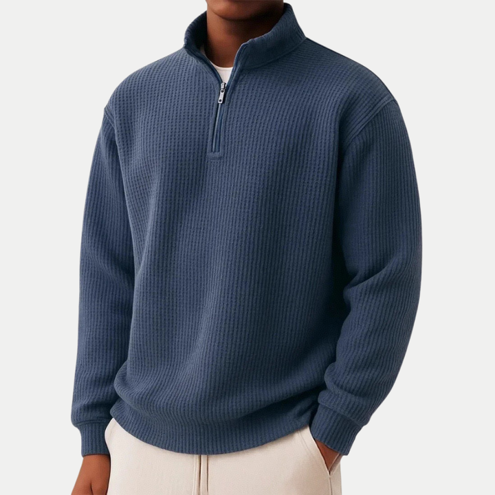 Nael Berlin | Strickpullover mit Troyer-Kragen