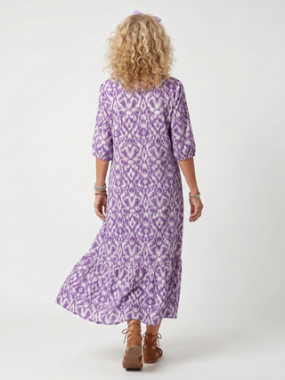 NAEL BERLIN | Bedrucktes Boho-Midikleid mit Bommeln Brigitte