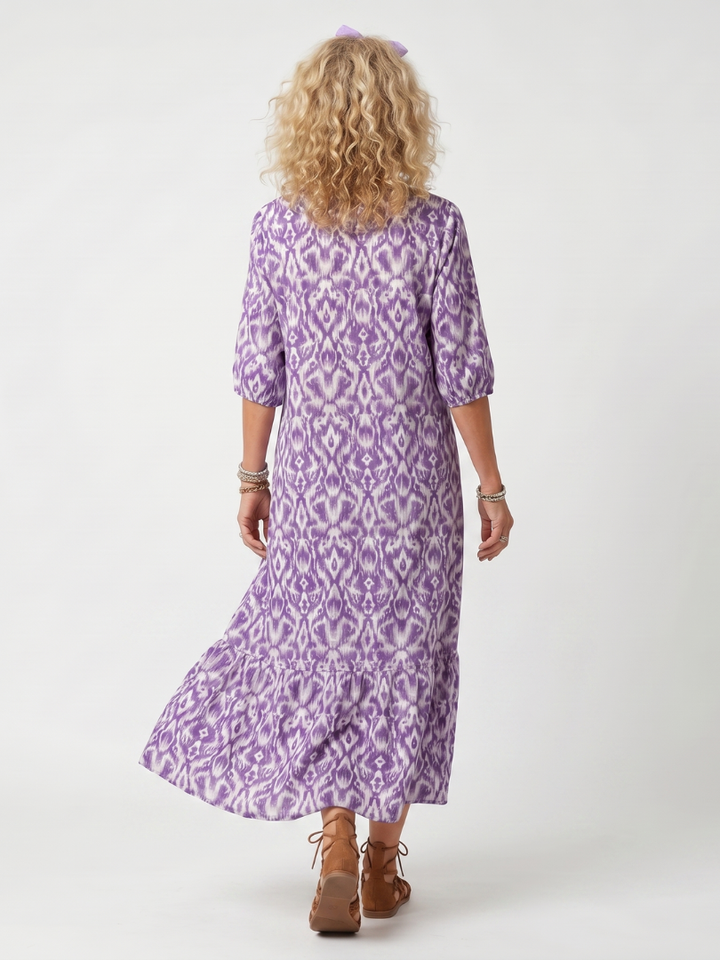 NAEL BERLIN | Bedrucktes Boho-Midikleid mit Bommeln Brigitte