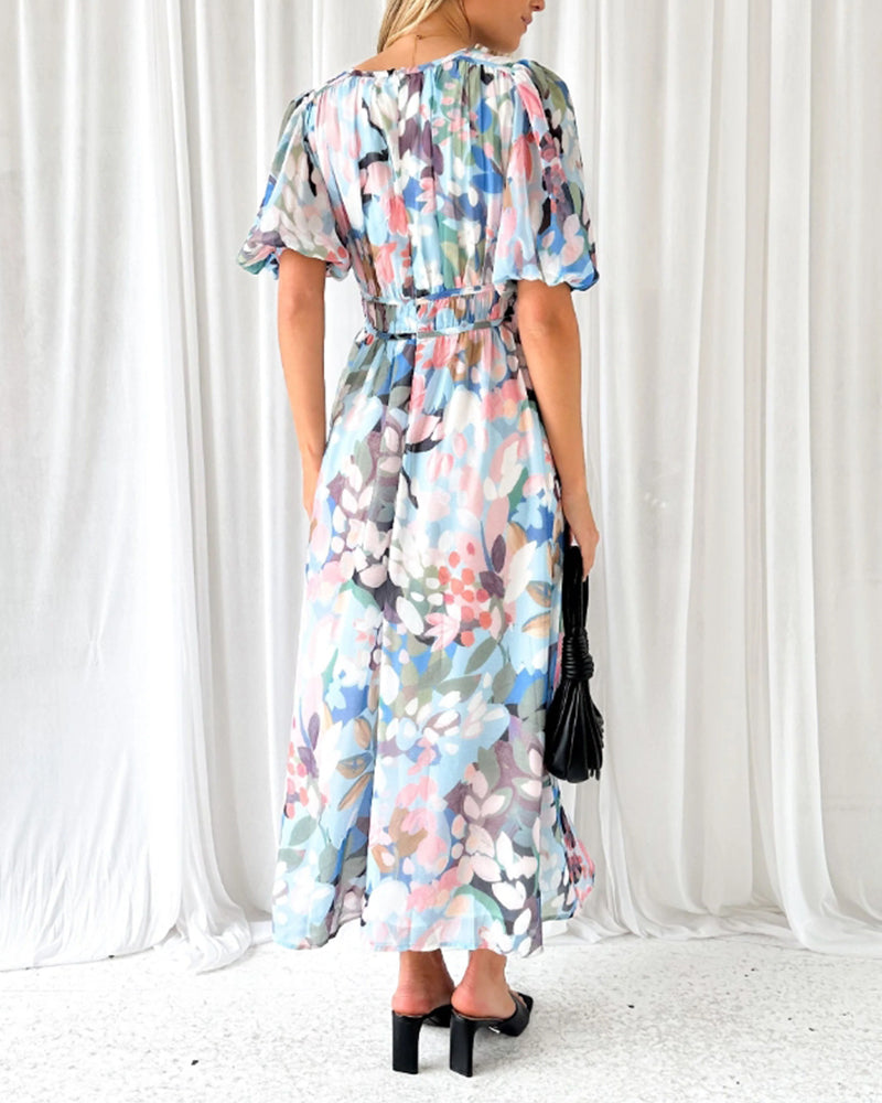 Celine | Feminines Kleid mit Blumenmuster