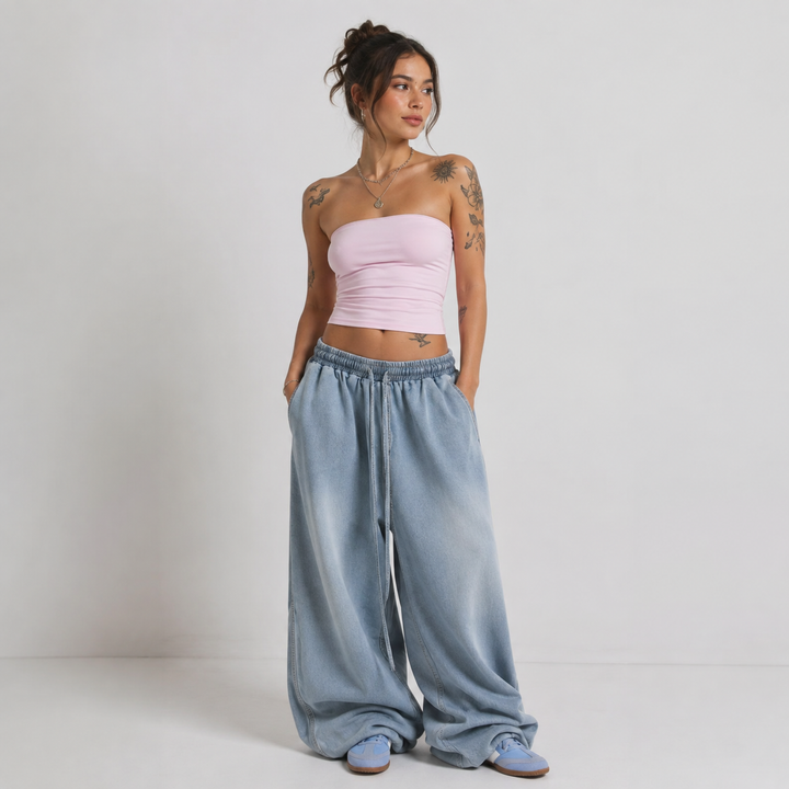 Aquara™ – Leichte Relaxed-Hose in Hellblau