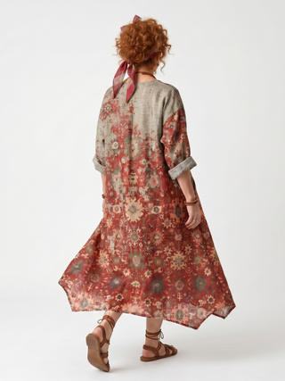 NAEL BERLIN | Bedrucktes Boho-Midikleid mit Taschen Sylvie