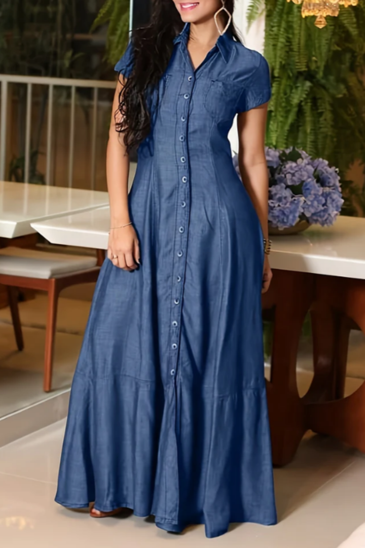 Mandy | Langes Jeanskleid