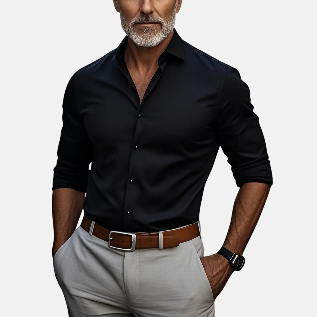 Nael Berlin | Herren Slim Fit Business Hemd mit Knitterfrei