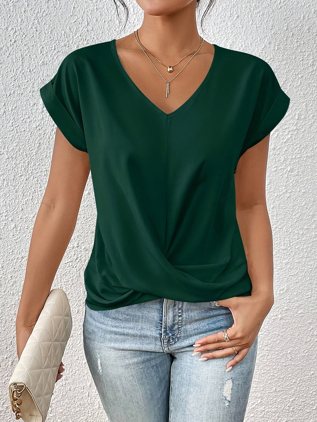 Sina | T-Shirt mit Sweetheart-Ausschnitt