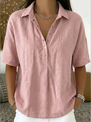 Tamina | Bluse mit Kragen und Knopfdetail