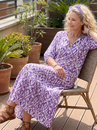 NAEL BERLIN | Bedrucktes Boho-Midikleid mit Bommeln Brigitte