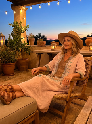 NAEL BERLIN | Boho-Midikleid mit Stickerei und Taschen Mathilde