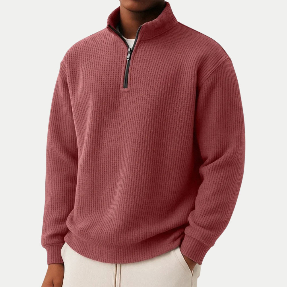 Nael Berlin | Strickpullover mit Troyer-Kragen
