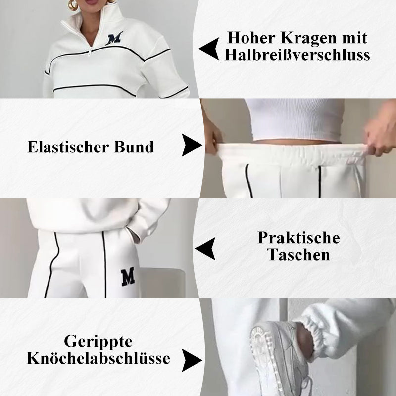 Monique | Lässiges Sweatshirt 2-teiliges Set mit Linie