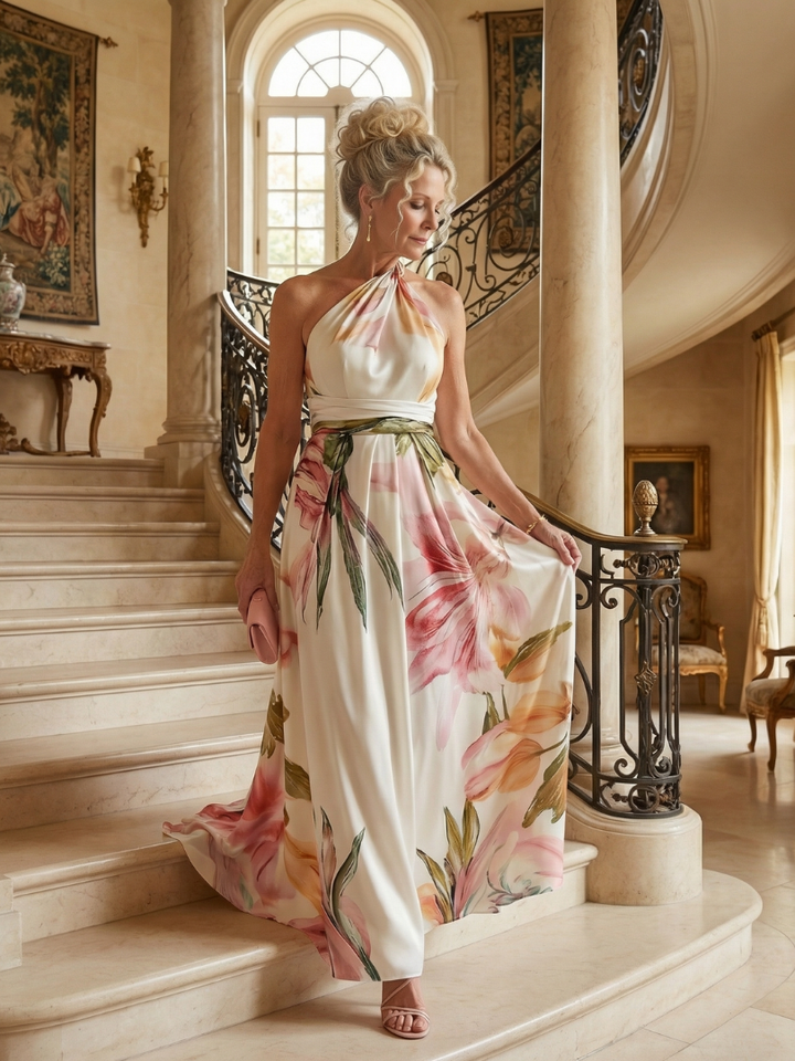 Amiel | Leichtes Blumenkleid Maxi