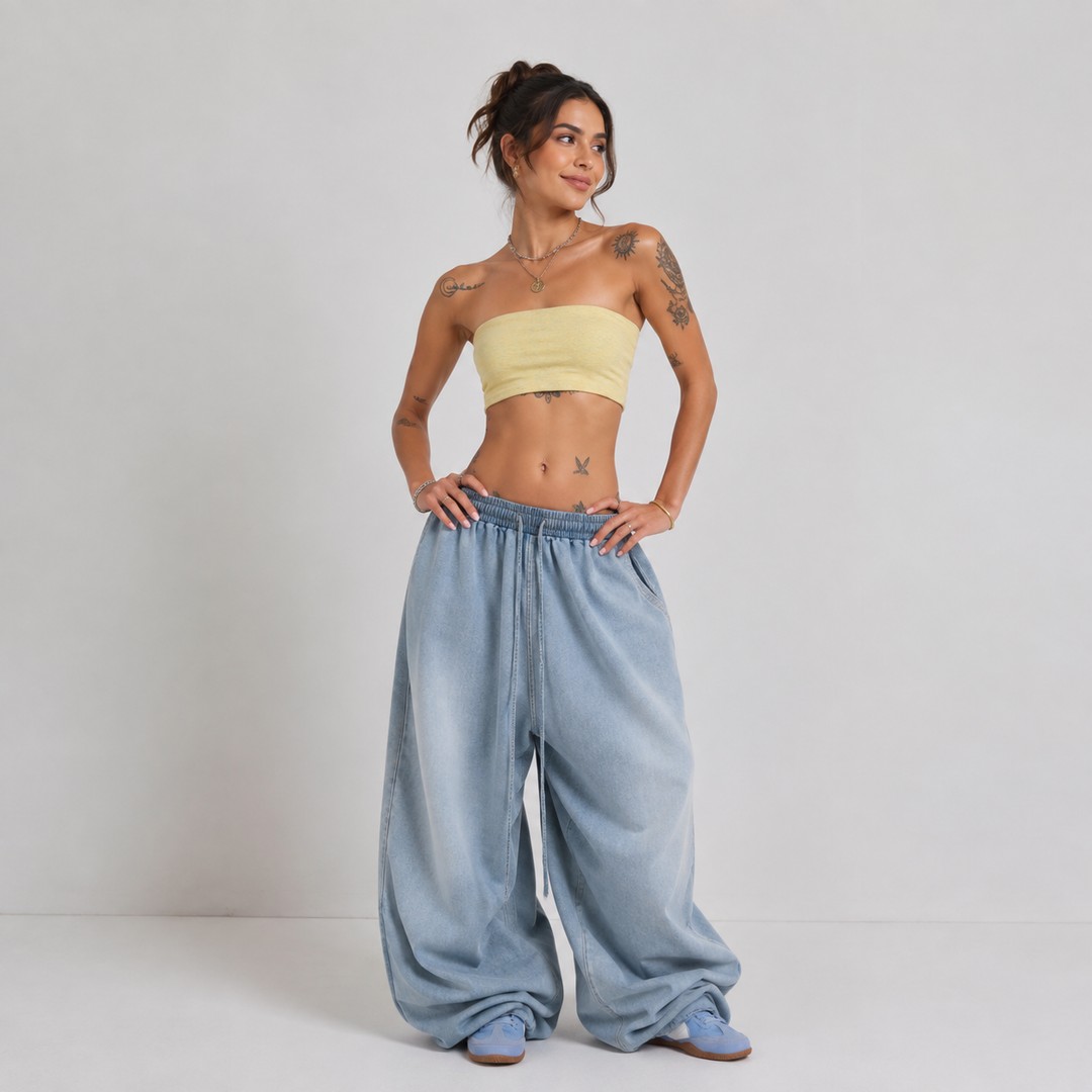 Aquara™ – Leichte Relaxed-Hose in Hellblau
