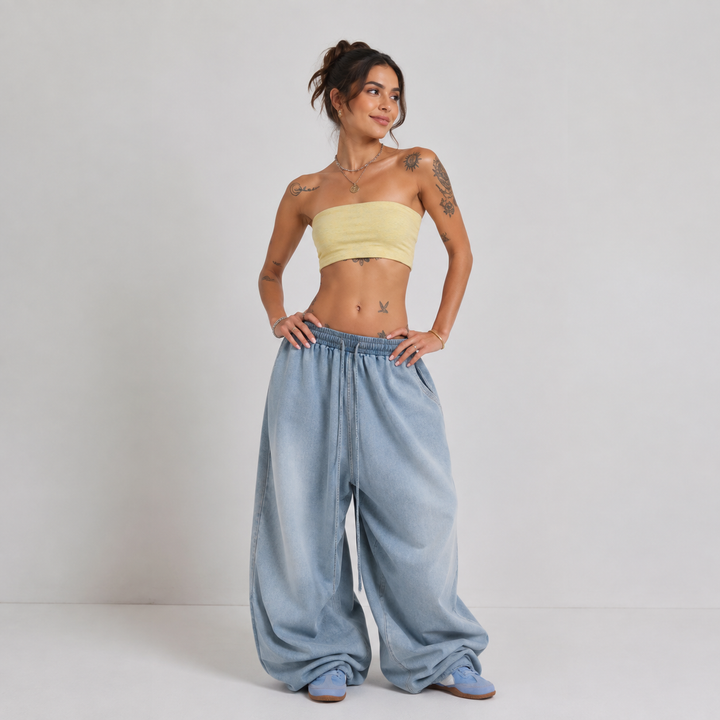 Aquara™ – Leichte Relaxed-Hose in Hellblau