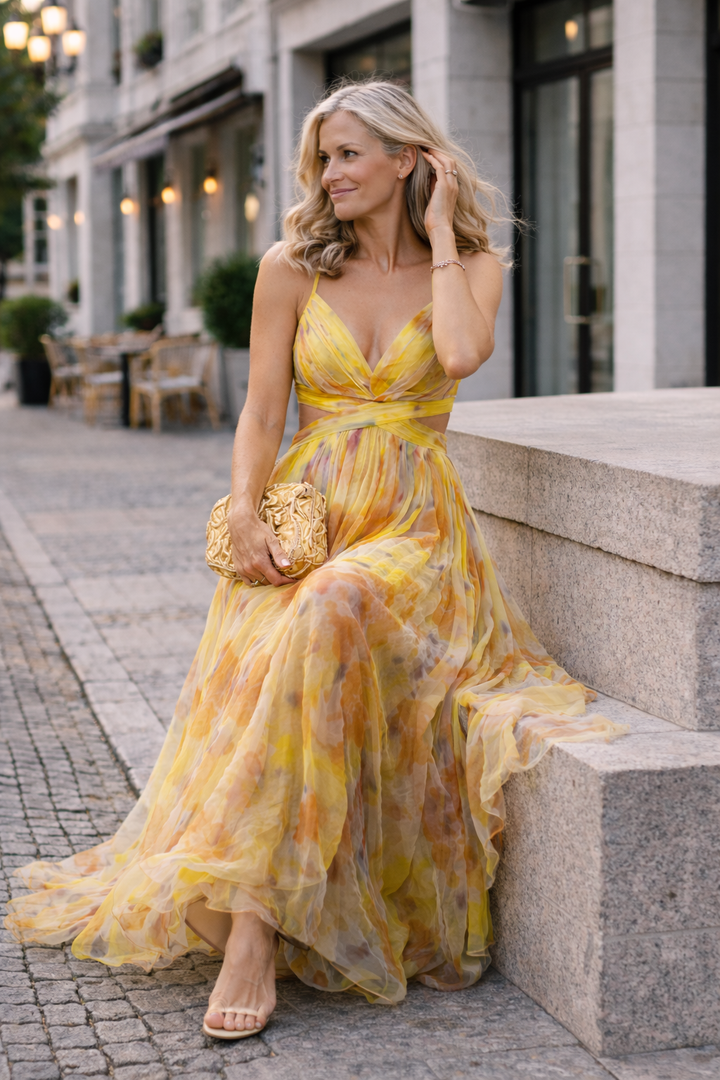 Lena – Floral Maxikleid
