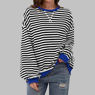 Nael Berlin | Gestreiftes Langarm-Sweatshirt mit Rundhalsausschnitt