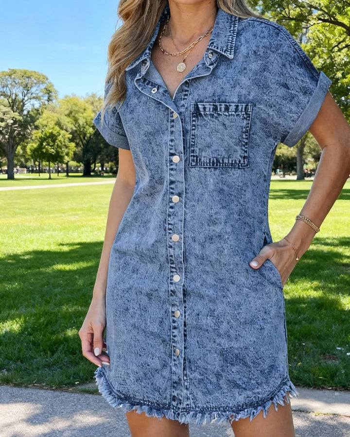 Kaelia | Jeans-Hemdkleid