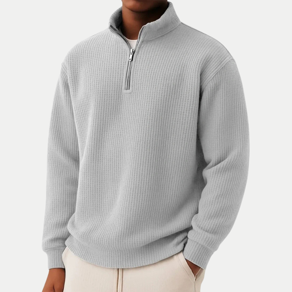 Nael Berlin | Strickpullover mit Troyer-Kragen