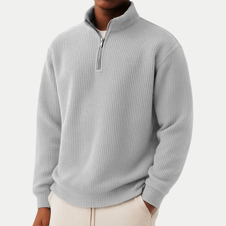 Nael Berlin | Strickpullover mit Troyer-Kragen