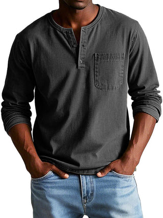 Koen | Zeitlose Langarmshirt mit Henley-Ausschnitt