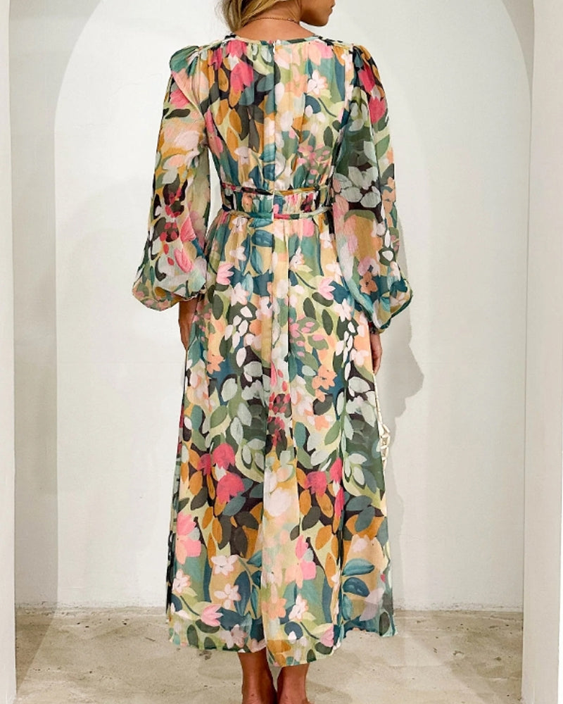 Celine | Feminines Kleid mit Blumenmuster