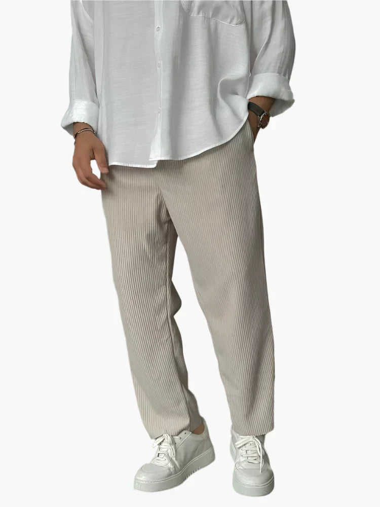 Nael Berlin | Herren Relax Fit Plissee Hose – Eleganter und Bequemer Alltags- und Business-Look