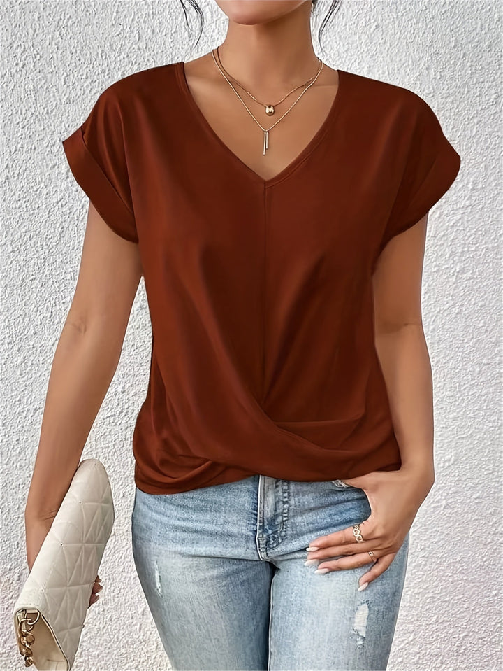 Sina | T-Shirt mit Sweetheart-Ausschnitt