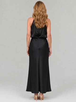 Nopal | Ärmelloses Midi-Kleid mit drapiertem Hals