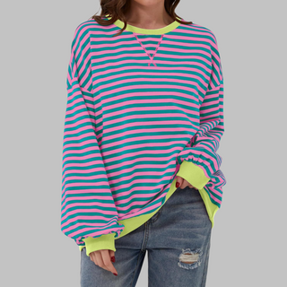 Nael Berlin | Gestreiftes Langarm-Sweatshirt mit Rundhalsausschnitt