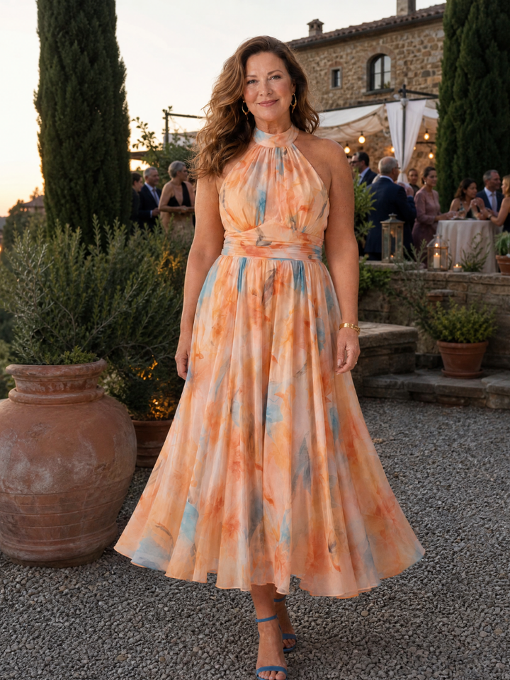 Elin | Weiches Halter Midi Kleid