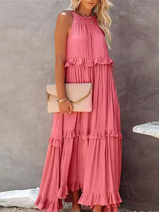 Lou | Elegantes ärmelloses Kleid mit Rüschen