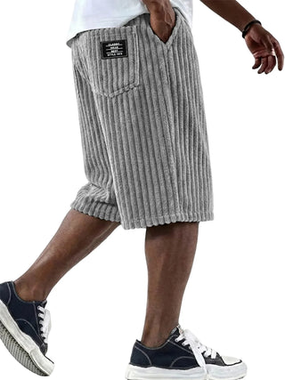 Nael Berlin | Cord-Shorts mit Stickdetail