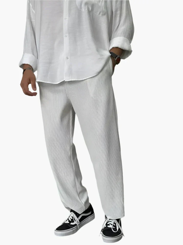 Nael Berlin | Herren Relax Fit Plissee Hose – Eleganter und Bequemer Alltags- und Business-Look