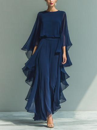 Kaia | Fließendes Chiffon-Maxikleid